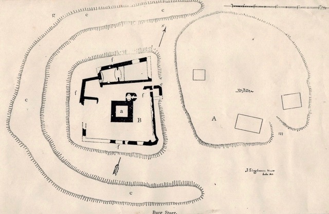 Lageplan,Wasserburg Stuer, F.Schlie, 1902