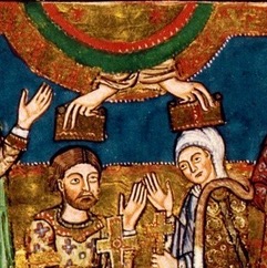 Evangeliar Heinrichs des Löwen, Krönungsbild, Ausschnitt