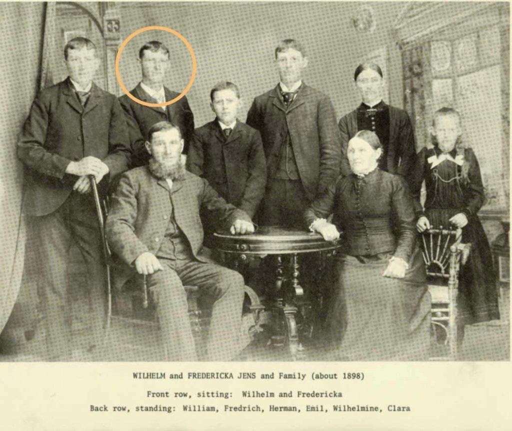 Familie Jens aus Stuer-Vorwerk, 1898 in den USA