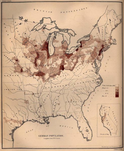 German Population in USA,1872