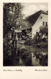 Eine wohl fälschlich Stuer-Hintermühle zugeordnete Mühle, Postkarte 1930er Jahre