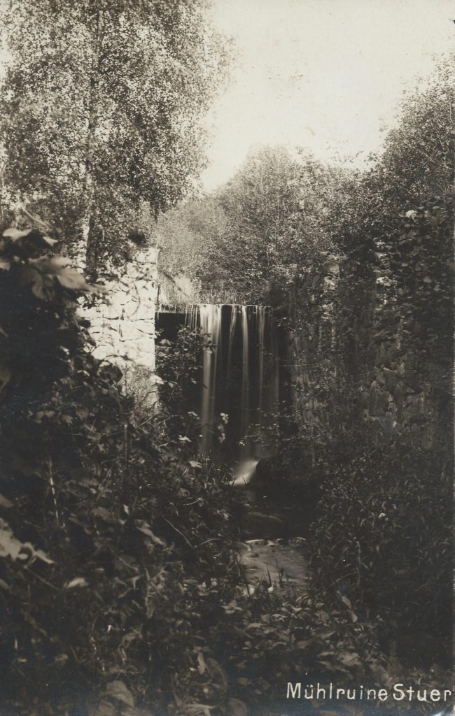 Ruine d.Sägemühle Stuer, Postkarte um 1900