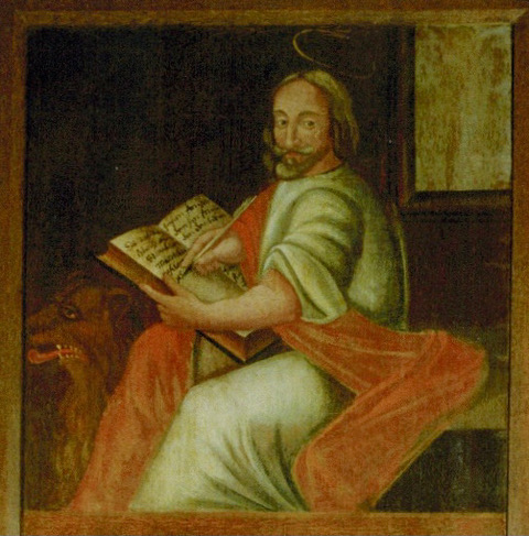 Altartafel Stuer, 1688, Evangelist Markus
