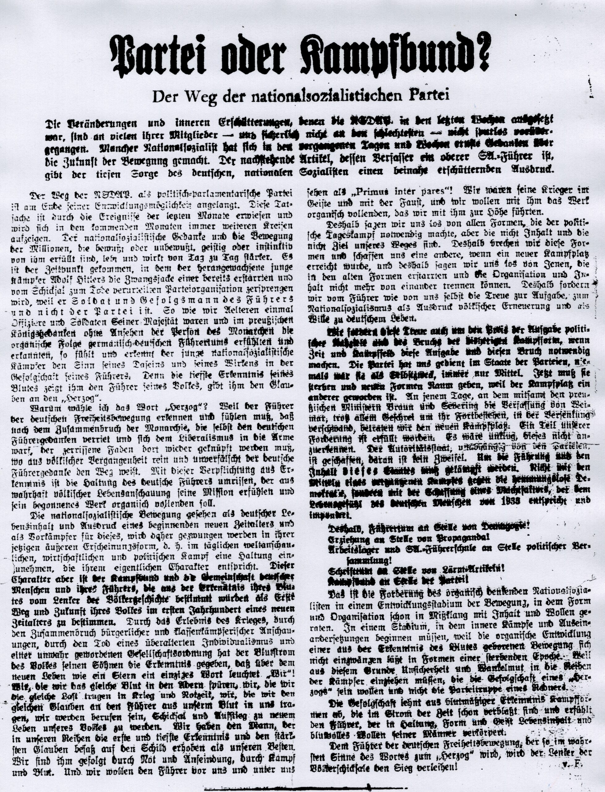  Zeitungsbeitrag, unterzeichnet mit v. F., 3.1.1933, Tägliche Rundschau 