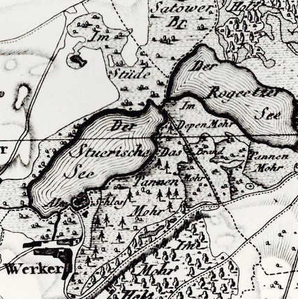 Karte, Schmettau,1788, Sturischer See (Stüde=Gebüsch, Brandmoor)
