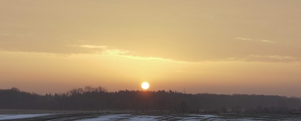 Sonnenaufgang, Stuer, Mecklenburg, 2016