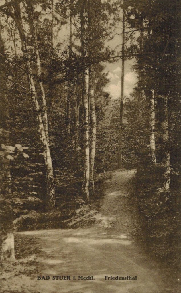 Bad Stuer,angelegte Wege um 1900, Postkarte