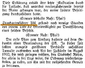 aus: Hitler, Reichstagsprotokoll, 13.Juli 1934, www.reichstagsprotokolle.de